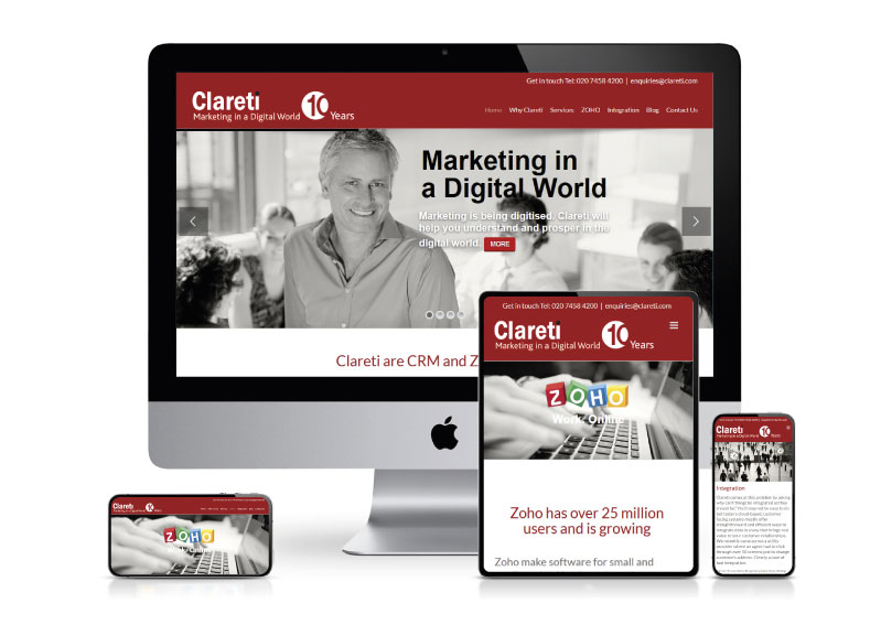 Brand Website Design for Clareti 600